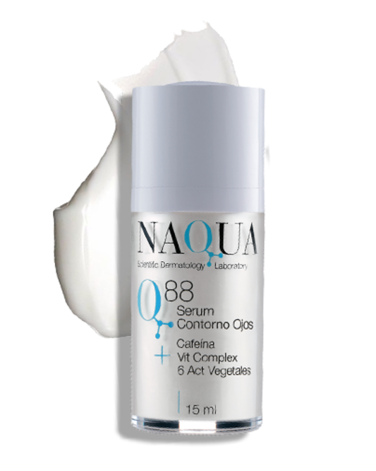 Q88 | Serum Contorno de Ojos + Cafeína, Vit Complex, 6 Activos Vegetales